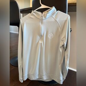 KJUS Mens Keano Half Zip Pullover Large Blue Oakland Hills Golf UPF50+ Polyester